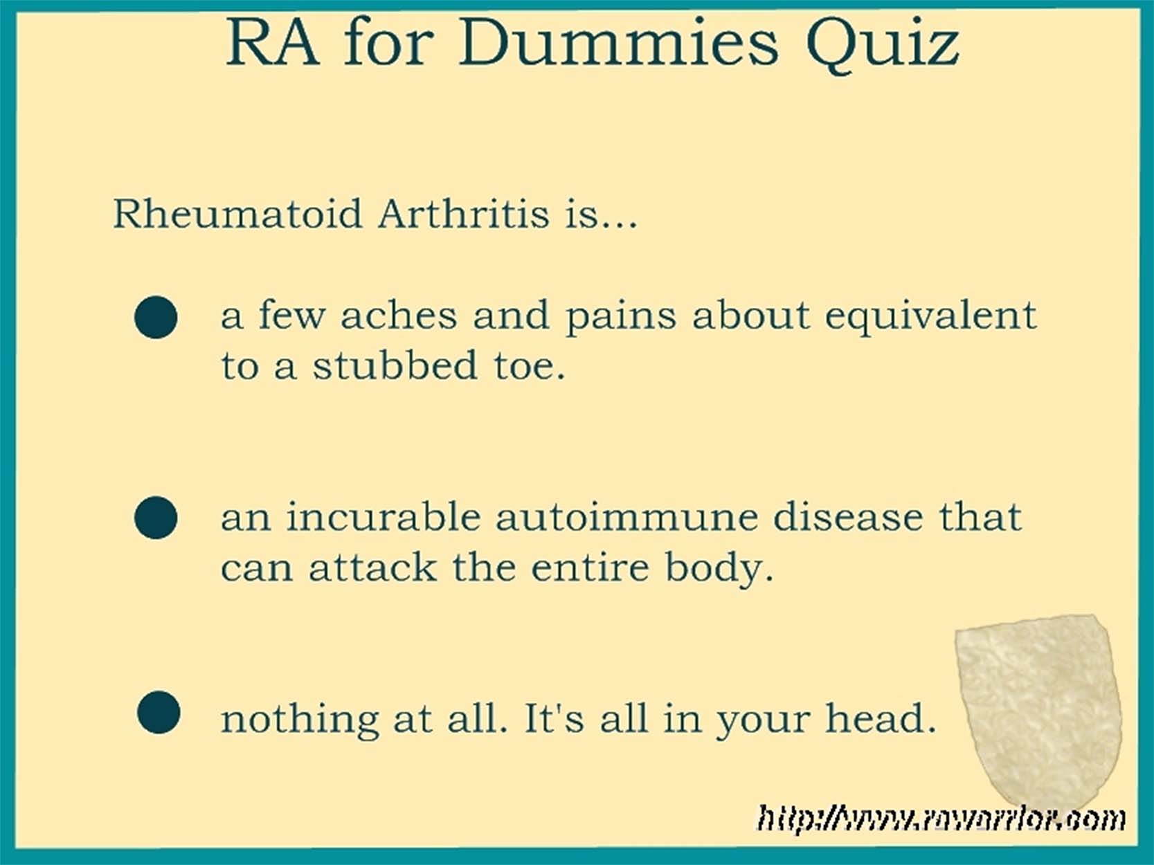 RA quiz for dummies