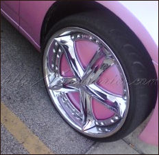 rubber meets the road pink wheel