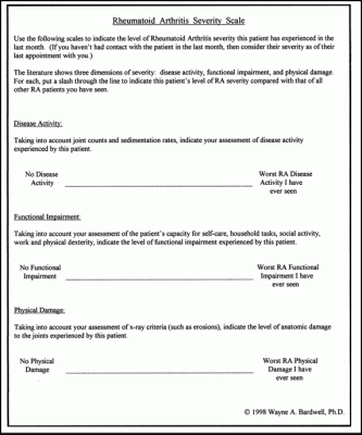 Rheumatoid Arthritis Severity Scale (RASS)