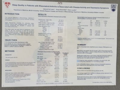 Sleep Quality in Patients with RA poster